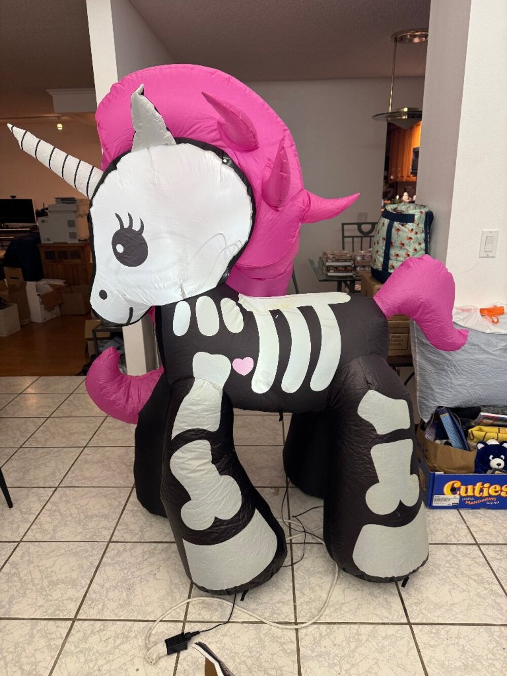 6ft GOOSH Halloween Inflatable Skeleton Unicorn